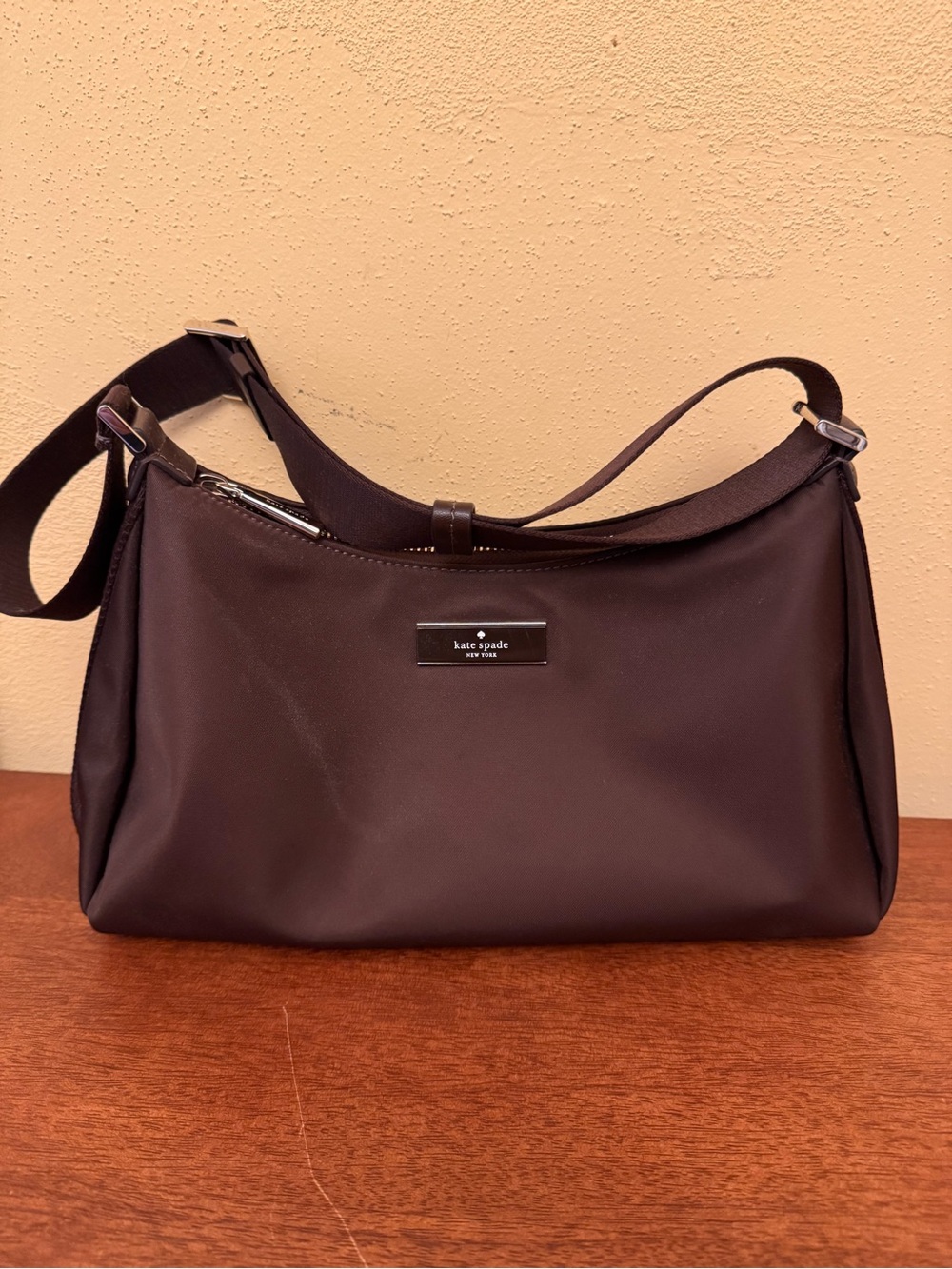 kate spade Brown Nylon Shoulder Bag with Adjustable Strap